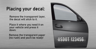USDOT Truck Lettering Decal Sticker Requirements