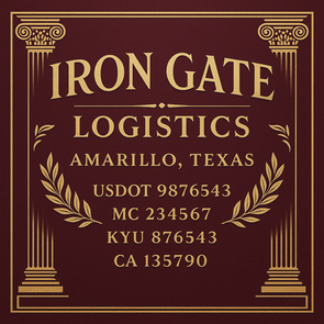 Custom Designed USDOT Truck Door Lettering Signs