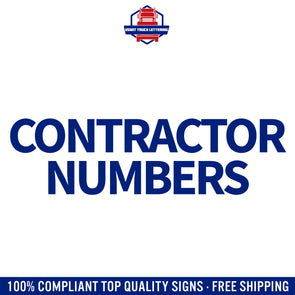 contractor numbers