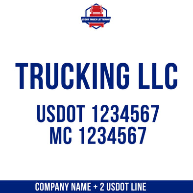 company name location usdot decal truck