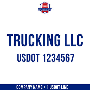 company name decal with usdot