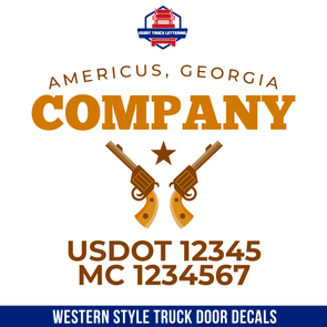 western style usdot decal template usdot mc decal