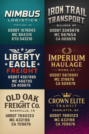 Truck Door Decal Sticker Signs With USDOT, MC, KYU, CA & Others | US DOT Compliant Truck Door Signs For Semi-Trucks, Work Trucks, Hot Shots (Set of 2)