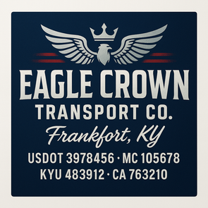 Truck Door Decal Sticker Signs With USDOT, MC, KYU, CA & Others | US DOT Compliant Truck Door Signs For Semi-Trucks, Work Trucks, Hot Shots (Set of 2)