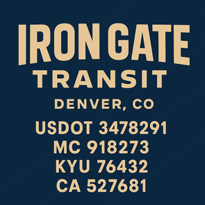 Truck Door Decal Sticker Signs With USDOT, MC, KYU, CA & Others | US DOT Compliant Truck Door Signs For Semi-Trucks, Work Trucks, Hot Shots (Set of 2)