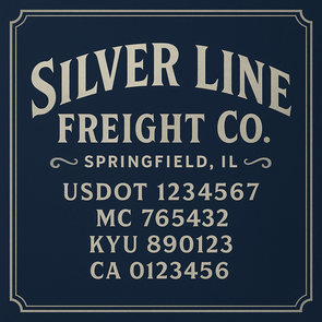 Truck Door Decal Sticker Signs With USDOT, MC, KYU, CA & Others | US DOT Compliant Truck Door Signs For Semi-Trucks, Work Trucks, Hot Shots (Set of 2)