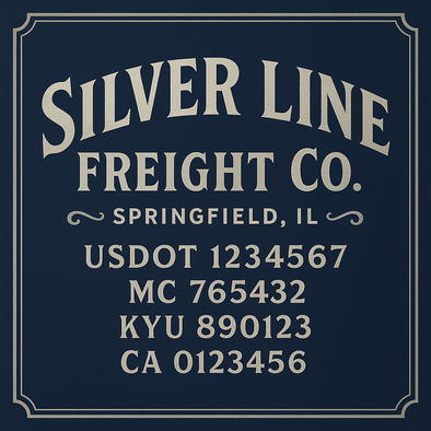 Truck Door Decal Sticker Signs With USDOT, MC, KYU, CA & Others | US DOT Compliant Truck Door Signs For Semi-Trucks, Work Trucks, Hot Shots (Set of 2)