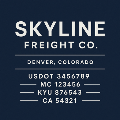 Truck Door Decal Sticker Signs With USDOT, MC, KYU, CA & Others | US DOT Compliant Truck Door Signs For Semi-Trucks, Work Trucks, Hot Shots (Set of 2)