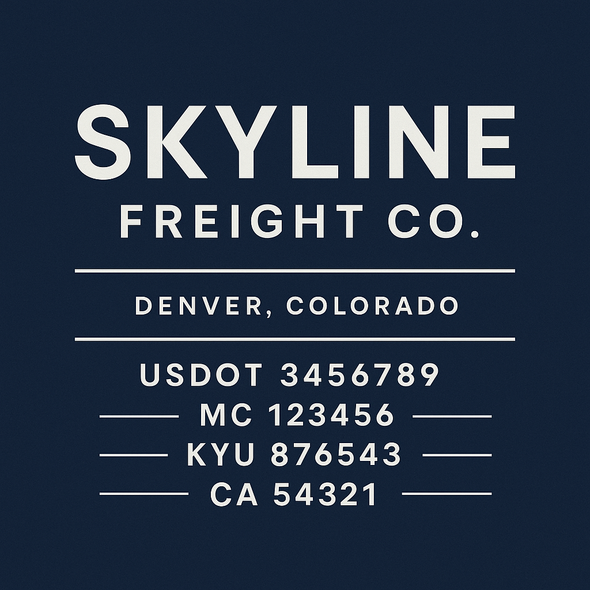 Truck Door Decal Sticker Signs With USDOT, MC, KYU, CA & Others | US DOT Compliant Truck Door Signs For Semi-Trucks, Work Trucks, Hot Shots (Set of 2)