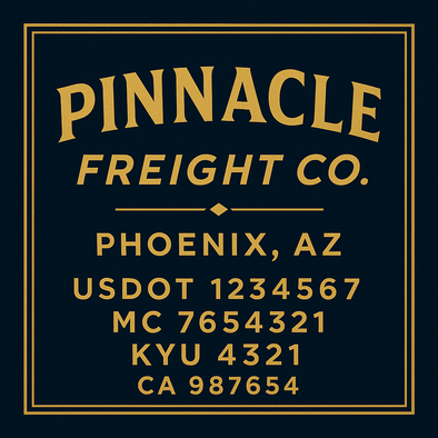 Truck Door Decal Sticker Signs With USDOT, MC, KYU, CA & Others | US DOT Compliant Truck Door Signs For Semi-Trucks, Work Trucks, Hot Shots (Set of 2)