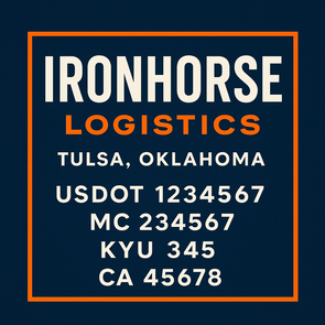 Truck Door Decal Sticker Signs With USDOT, MC, KYU, CA & Others | US DOT Compliant Truck Door Signs For Semi-Trucks, Work Trucks, Hot Shots (Set of 2)