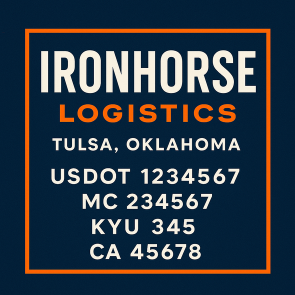 Truck Door Decal Sticker Signs With USDOT, MC, KYU, CA & Others | US DOT Compliant Truck Door Signs For Semi-Trucks, Work Trucks, Hot Shots (Set of 2)