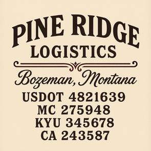 Truck Door Decal Sticker Signs With USDOT, MC, KYU, CA & Others | US DOT Compliant Truck Door Signs For Semi-Trucks, Work Trucks, Hot Shots (Set of 2)