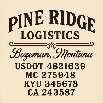 Truck Door Decal Sticker Signs With USDOT, MC, KYU, CA & Others | US DOT Compliant Truck Door Signs For Semi-Trucks, Work Trucks, Hot Shots (Set of 2)