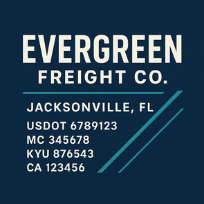 Truck Door Decal Sticker Signs With USDOT, MC, KYU, CA & Others | US DOT Compliant Truck Door Signs For Semi-Trucks, Work Trucks, Hot Shots (Set of 2)