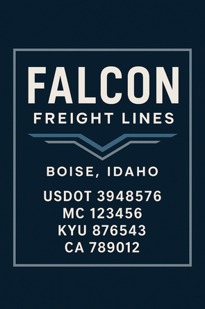 Truck Door Decal Sticker Signs With USDOT, MC, KYU, CA & Others | US DOT Compliant Truck Door Signs For Semi-Trucks, Work Trucks, Hot Shots (Set of 2)