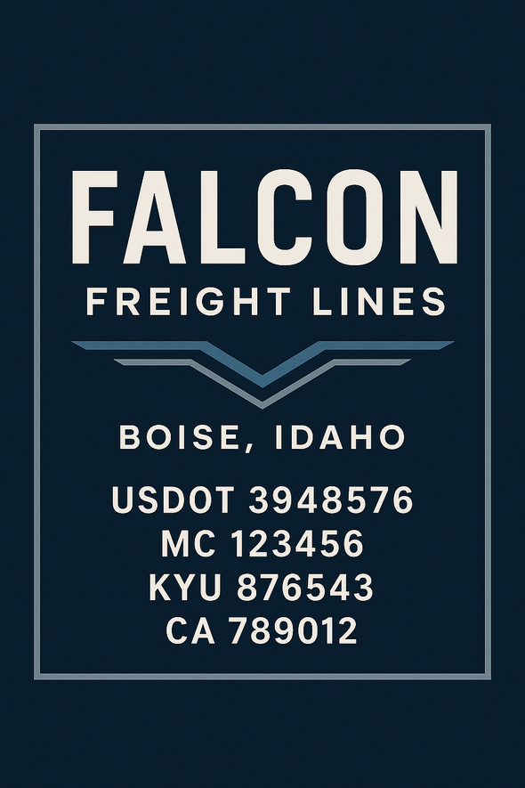 Truck Door Decal Sticker Signs With USDOT, MC, KYU, CA & Others | US DOT Compliant Truck Door Signs For Semi-Trucks, Work Trucks, Hot Shots (Set of 2)