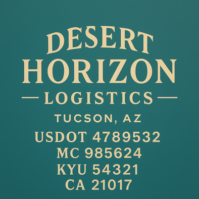 Truck Door Decal Sticker Signs With USDOT, MC, KYU, CA & Others | US DOT Compliant Truck Door Signs For Semi-Trucks, Work Trucks, Hot Shots (Set of 2)