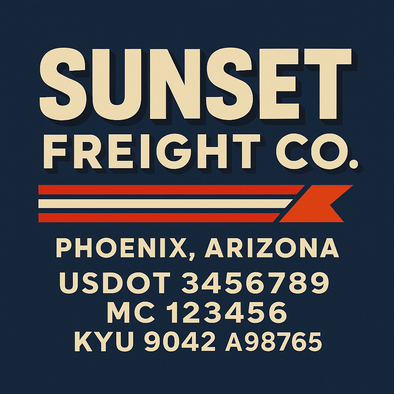 Truck Door Decal Sticker Signs With USDOT, MC, KYU, CA & Others | US DOT Compliant Truck Door Signs For Semi-Trucks, Work Trucks, Hot Shots (Set of 2)