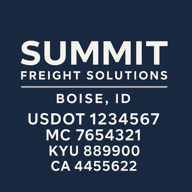 Truck Door Decal Sticker Signs With USDOT, MC, KYU, CA & Others | US DOT Compliant Truck Door Signs For Semi-Trucks, Work Trucks, Hot Shots (Set of 2)