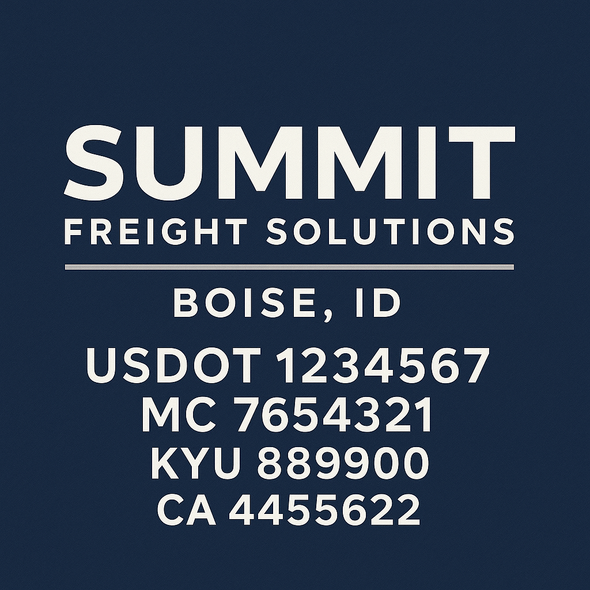 Truck Door Decal Sticker Signs With USDOT, MC, KYU, CA & Others | US DOT Compliant Truck Door Signs For Semi-Trucks, Work Trucks, Hot Shots (Set of 2)
