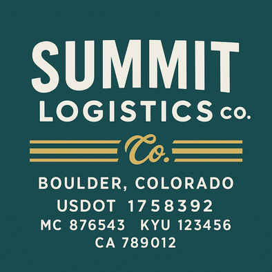 Truck Door Decal Sticker Signs With USDOT, MC, KYU, CA & Others | US DOT Compliant Truck Door Signs For Semi-Trucks, Work Trucks, Hot Shots (Set of 2)