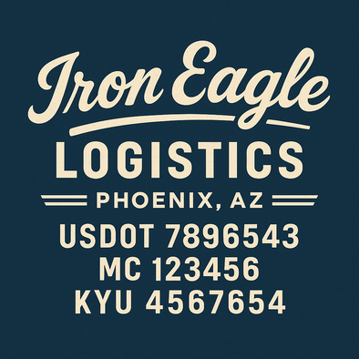 Truck Door Decal Sticker Signs With USDOT, MC, KYU, CA & Others | US DOT Compliant Truck Door Signs For Semi-Trucks, Work Trucks, Hot Shots (Set of 2)