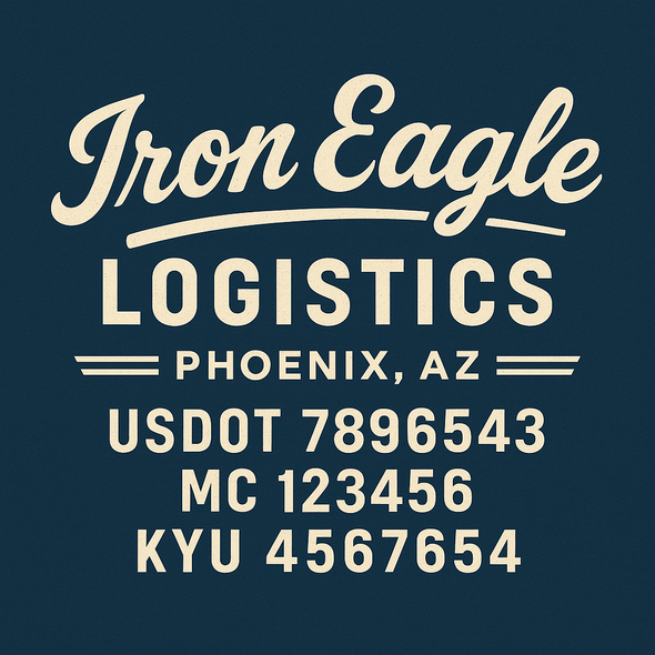 Truck Door Decal Sticker Signs With USDOT, MC, KYU, CA & Others | US DOT Compliant Truck Door Signs For Semi-Trucks, Work Trucks, Hot Shots (Set of 2)