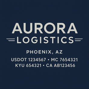 Truck Door Decal Sticker Signs With USDOT, MC, KYU, CA & Others | US DOT Compliant Truck Door Signs For Semi-Trucks, Work Trucks, Hot Shots (Set of 2)