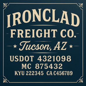 Truck Door Decal Sticker Signs With USDOT, MC, KYU, CA & Others | US DOT Compliant Truck Door Signs For Semi-Trucks, Work Trucks, Hot Shots (Set of 2)