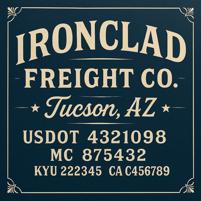 Truck Door Decal Sticker Signs With USDOT, MC, KYU, CA & Others | US DOT Compliant Truck Door Signs For Semi-Trucks, Work Trucks, Hot Shots (Set of 2)