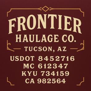 Truck Door Decal Sticker Signs With USDOT, MC, KYU, CA & Others | US DOT Compliant Truck Door Signs For Semi-Trucks, Work Trucks, Hot Shots (Set of 2)