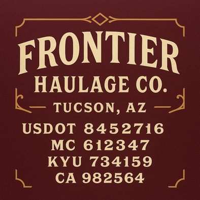 Truck Door Decal Sticker Signs With USDOT, MC, KYU, CA & Others | US DOT Compliant Truck Door Signs For Semi-Trucks, Work Trucks, Hot Shots (Set of 2)