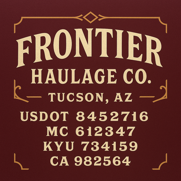 Truck Door Decal Sticker Signs With USDOT, MC, KYU, CA & Others | US DOT Compliant Truck Door Signs For Semi-Trucks, Work Trucks, Hot Shots (Set of 2)