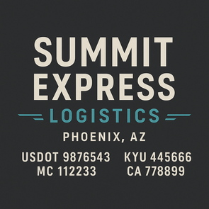 Truck Door Decal Sticker Signs With USDOT, MC, KYU, CA & Others | US DOT Compliant Truck Door Signs For Semi-Trucks, Work Trucks, Hot Shots (Set of 2)