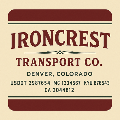 Truck Door Decal Sticker Signs With USDOT, MC, KYU, CA & Others | US DOT Compliant Truck Door Signs For Semi-Trucks, Work Trucks, Hot Shots (Set of 2)
