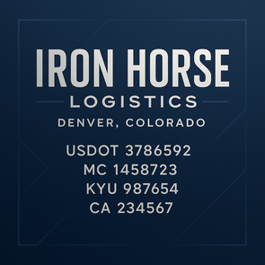 Truck Door Decal Sticker Signs With USDOT, MC, KYU, CA & Others | US DOT Compliant Truck Door Signs For Semi-Trucks, Work Trucks, Hot Shots (Set of 2)