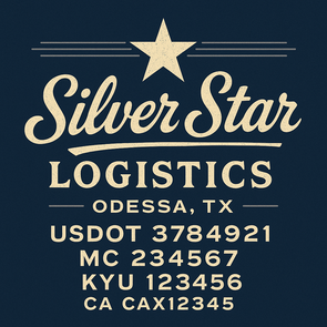 Truck Door Decal Sticker Signs With USDOT, MC, KYU, CA & Others | US DOT Compliant Truck Door Signs For Semi-Trucks, Work Trucks, Hot Shots (Set of 2)