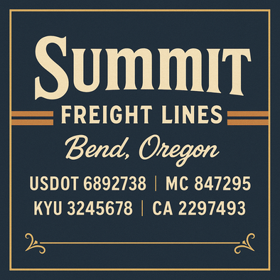 Truck Door Decal Sticker Signs With USDOT, MC, KYU, CA & Others | US DOT Compliant Truck Door Signs For Semi-Trucks, Work Trucks, Hot Shots (Set of 2)