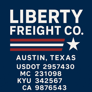 Truck Door Decal Sticker Signs With USDOT, MC, KYU, CA & Others | US DOT Compliant Truck Door Signs For Semi-Trucks, Work Trucks, Hot Shots (Set of 2)
