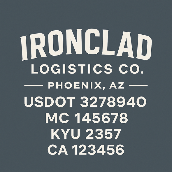 Truck Door Decal Sticker Signs With USDOT, MC, KYU, CA & Others | US DOT Compliant Truck Door Signs For Semi-Trucks, Work Trucks, Hot Shots (Set of 2)