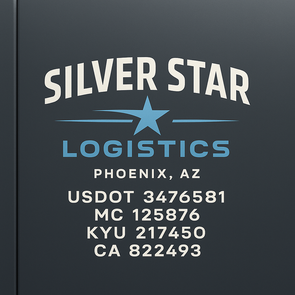 Truck Door Decal Sticker Signs With USDOT, MC, KYU, CA & Others | US DOT Compliant Truck Door Signs For Semi-Trucks, Work Trucks, Hot Shots (Set of 2)