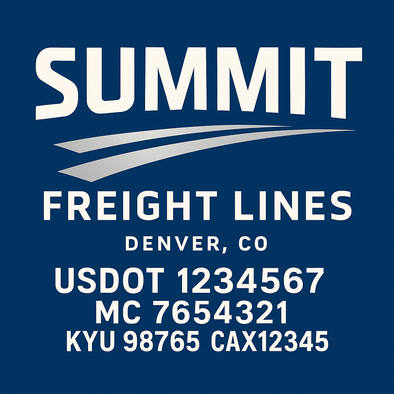 Truck Door Decal Sticker Signs With USDOT, MC, KYU, CA & Others | US DOT Compliant Truck Door Signs For Semi-Trucks, Work Trucks, Hot Shots (Set of 2)