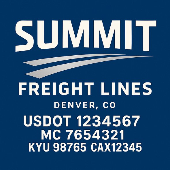 Truck Door Decal Sticker Signs With USDOT, MC, KYU, CA & Others | US DOT Compliant Truck Door Signs For Semi-Trucks, Work Trucks, Hot Shots (Set of 2)