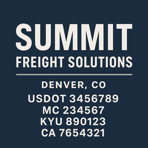 Truck Door Decal Sticker Signs With USDOT, MC, KYU, CA & Others | US DOT Compliant Truck Door Signs For Semi-Trucks, Work Trucks, Hot Shots (Set of 2)