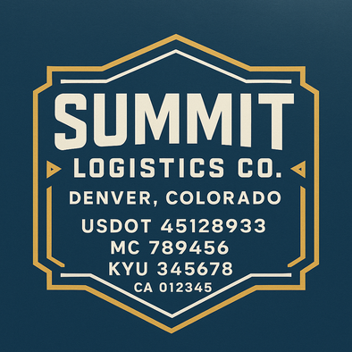 Truck Door Decal Sticker Signs With USDOT, MC, KYU, CA & Others | US DOT Compliant Truck Door Signs For Semi-Trucks, Work Trucks, Hot Shots (Set of 2)