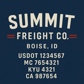 Truck Door Decal Sticker Signs With USDOT, MC, KYU, CA & Others | US DOT Compliant Truck Door Signs For Semi-Trucks, Work Trucks, Hot Shots (Set of 2)