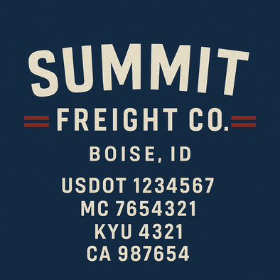 Truck Door Decal Sticker Signs With USDOT, MC, KYU, CA & Others | US DOT Compliant Truck Door Signs For Semi-Trucks, Work Trucks, Hot Shots (Set of 2)
