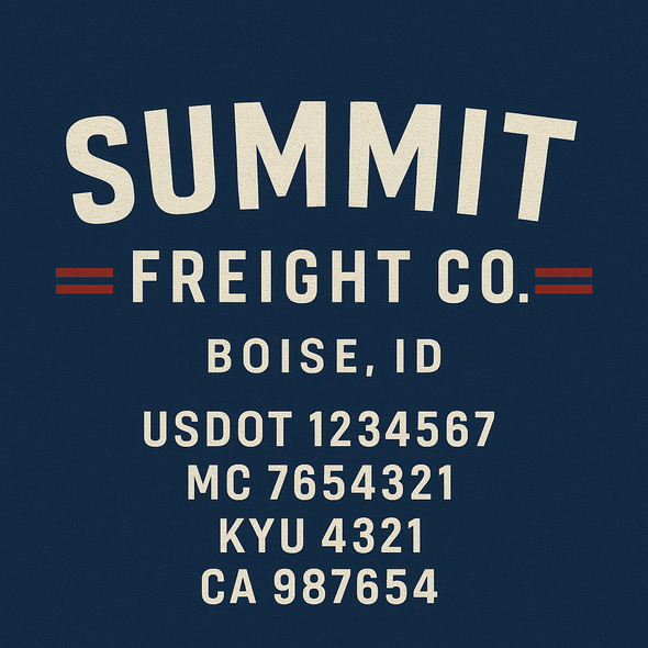 Truck Door Decal Sticker Signs With USDOT, MC, KYU, CA & Others | US DOT Compliant Truck Door Signs For Semi-Trucks, Work Trucks, Hot Shots (Set of 2)