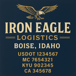 Truck Door Decal Sticker Signs With USDOT, MC, KYU, CA & Others | US DOT Compliant Truck Door Signs For Semi-Trucks, Work Trucks, Hot Shots (Set of 2)